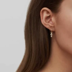 JULIE SANDLAU EDEN VEDHÆNG TIL ØRERINGD 2X1 14 KARAT GULD - YG14-EP03