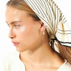 JULIE SANDLAU EDEN VEDHÆNG TIL ØRERINGD 2X1 14 KARAT GULD - YG14-EP03