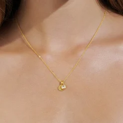 JULIE SANDLAU FINA HALSKÆDE FORGYLDT SØLV 50 CM - NL549GDCZ50