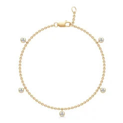 JULIE SANDLAU GRACE ARMBÅND FORGYLDT SØLV MED STEN - BR336GD