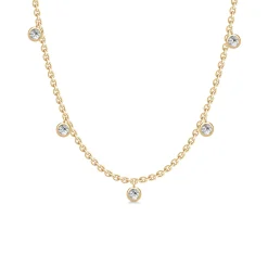 JULIE SANDLAU GRACE HALSKÆDE FORGYLDT SØLV MED STEN - NL578GDCZ