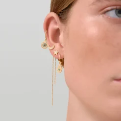 JULIE SANDLAU HAMSA PROTECTION ØRERINGE I FORGYLDT SØLV - HKS747GDGRTMCZ