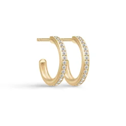 JULIE SANDLAU INFINITY HOOP SMALL ØRERINGE FORGYLDT SØLV - HPS48GD