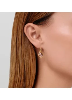 JULIE SANDLAU LEA DUSTY ROSE ØRERINGE FORGYLDT SØLV - HKS749GDDSROCRCZ