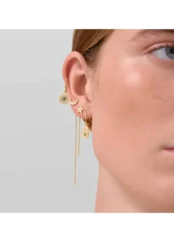 JULIE SANDLAU MOON BALANCE ØRERINGE HALV MÅNE - ST133GDCZ