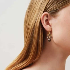 JULIE SANDLAU OLIVIA CHANDELIER FORGYLDT SØLV MED SMOKEY KRYSTALLER – HKS777GDSMCR