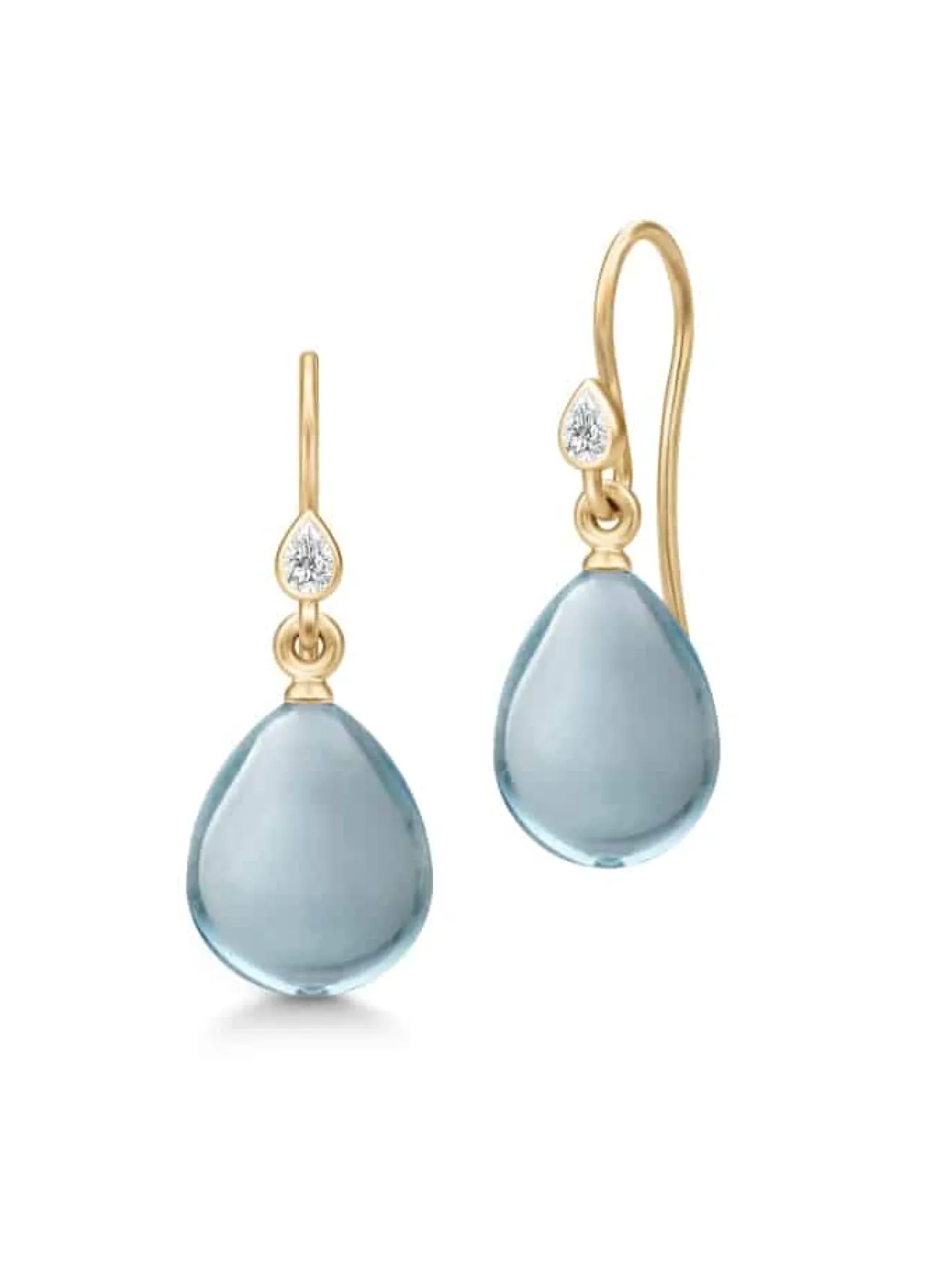 JULIE SANDLAU PRIMA BALLERINA ØRERINGE FORGYLDT SØLV MED BLÅ KRYSTAL - HKS548GDOBCRCZ