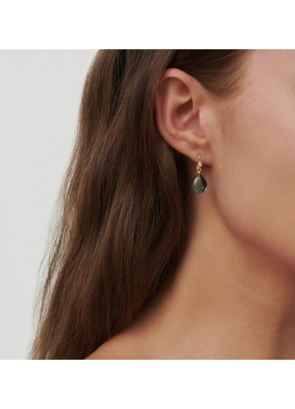 JULIE SANDLAU PRIMA BALLERINA ØRERINGE FORGYLDT SØLV MED BLÅ KRYSTAL - HKS548GDOBCRCZ