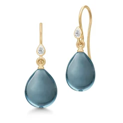 JULIE SANDLAU PRIMA BALLERINA ØRERINGE LONDON BLÅ - HKS548GDLBCRCZ