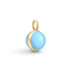 JULIE SANDLAU PRIME VEDHÆNG I FORGYLDT SØLV MED TURKIS FARVET KRYSTAL - PD19GDTQCR