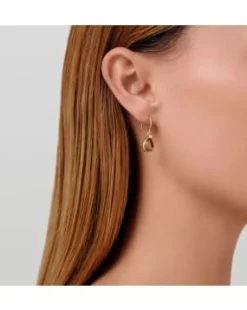 JULIE SANDLAU ØRERINGE FORGYLDT SØLV MED DUSTY ROSE KRYSTAL - HKS750GDDSROCRCZ