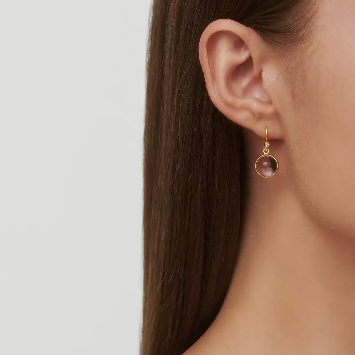 JULIE SANDLAU ØRERINGE PRIME SØLV FORGYLDT ROSE - HKS181GDDSROCRCZ