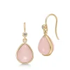 JULIE SANDLAU ØRERINGE SØLV FORGYLDT PALOMA MILKY ROSE - HKS631GDMLROCRCZ