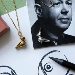 KAY BOJESEN JEWELRY SANGFUGL VEDHÆNG I FORGYLDT SØLV UDEN KÆDE - KBJ-16