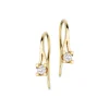 KLEOPATRA 14 KARAT GULD ØRERINGE BØJLE MED BRILLANT 0,20 CARAT WESSELTON/SI - 1125,20