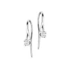 KLEOPATRA ØRERINGE BØJLE 14 KARAT HVIDGULD MED BRILLANT 0,15 CARAT WESSELTON/SI - 1126,15