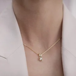 KLEOPATRA VEDHÆNG 14 KARAT GULD MED BRILLANT 0,25 CARAT - 2135,25