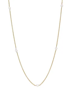 LUND COPENHAGEN 8 KARAT GULD HALSKÆDE MED FERSKVANDSPERLE 45-48 CM - 3021158-33