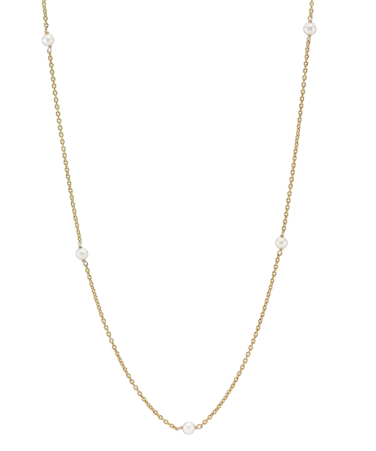 LUND COPENHAGEN 8 KARAT GULD HALSKÆDE MED FERSKVANDSPERLE 45-48 CM - 3021158-33