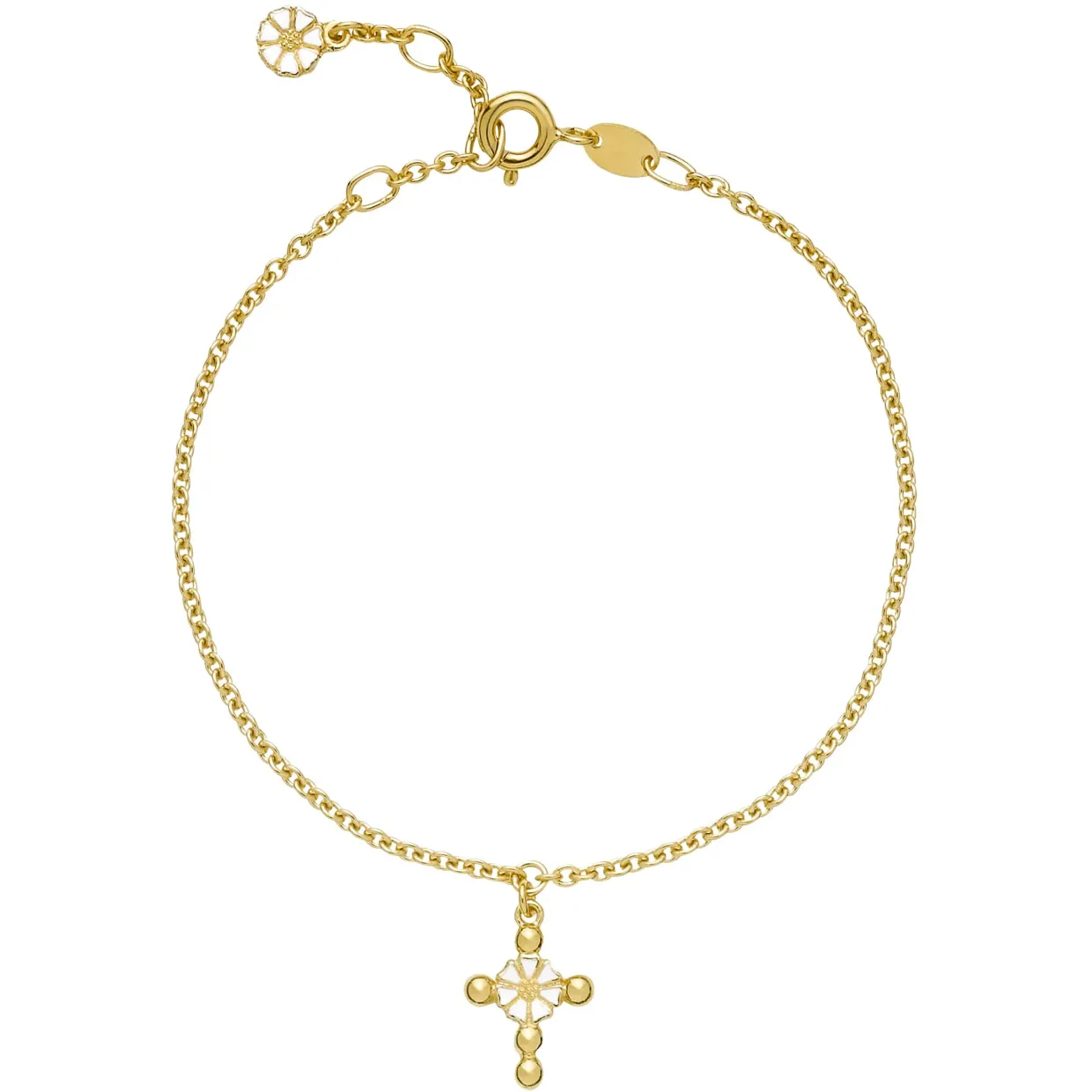 LUND COPENHAGEN ARMBÅND SØLV FORGYLDT KORS- 9015069-M