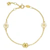 LUND COPENHAGEN ARMBÅND SØLV FORGYLDT FIRKLØVER OG MARGUERIT -9015072-M