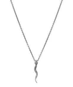 LUND COPENHAGEN HALSKÆDE SØLV OXIDERET SLANGE - 9021084