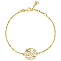 LUND COPENHAGEN MARGUERIT ARMBÅND LIVETS TRÆ SØLV FORGYLDT - 9015081-M