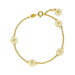 LUND COPENHAGEN MARGUERIT ARMBÅND FORGYLDT SØLV - 90107018-5-M