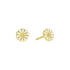 LUND COPENHAGEN MARGUERIT ØRERING 7.5MM FORGYLDT - 909075-4-M