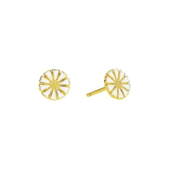 LUND COPENHAGEN MARGUERIT ØRERING 7.5MM FORGYLDT - 909075-4-M