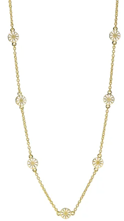 LUND COPENHAGEN MARGUERIT HALSKÆDE SØLV FORGYLDT 9X7,5 MM 42-48 CM - 90207548-9-M