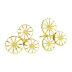 LUND COPENHAGEN MARGUERIT ØRERINGE SØLV FORGYLDT - 909007-4-M