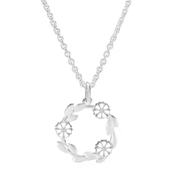 LUND COPENHAGEN MARGUERIT HALSKÆDE SØLV KRANS - 9025061-H