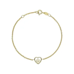 LUND COPENHAGEN MARGURIET FORGYLDT ARMBÅND HJERTE 5 MM - 90124919-M