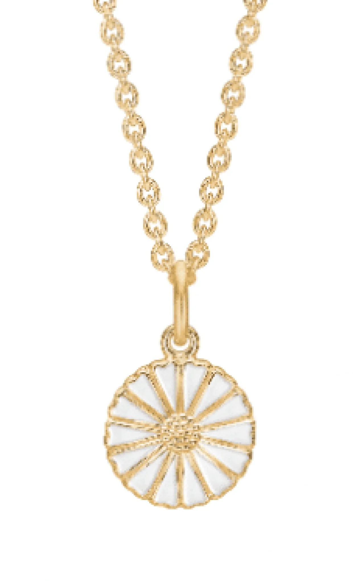 LUND COPENHAGEN MARGURITTE I 11 MM MED SØLV FORGYLDT KÆDE - 902011-M