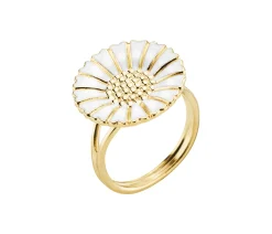 LUND COPENHAGEN SØLV FORGYLDT MARGUERIT RING 18 MM - 907018-M