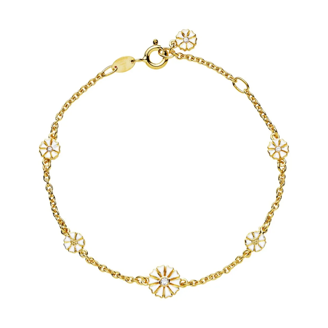 LUND COPENHAGEN SØLV FORGYLDT MARGUERIT 5X5+7,5 - 9015024-30-M