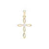 LUND COPENHAGEN VEDHÆNG KORS MED EN FERSKVANDSPERLE 8 KT GULD - 3061287-33