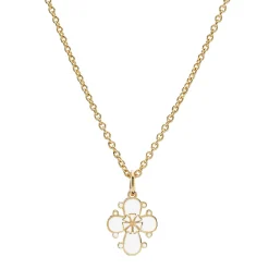 LUND HALSKÆDE SØLV FORGYLDT MED DAGMARKORS - 9025048-M