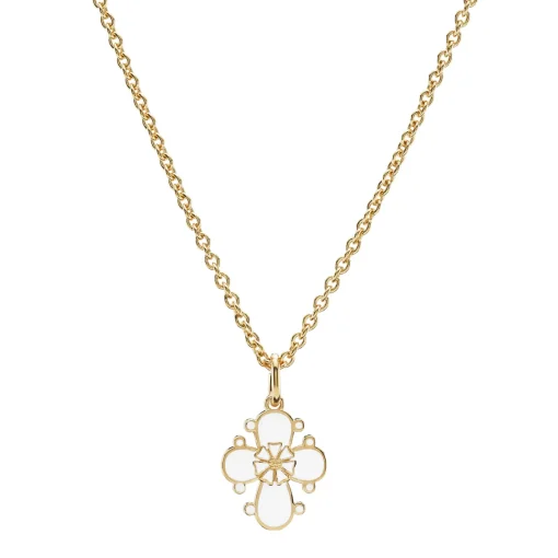 LUND HALSKÆDE SØLV FORGYLDT MED DAGMARKORS - 9025048-M