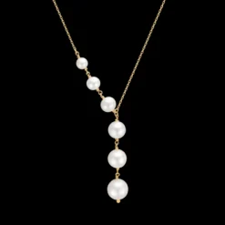 MADS Z 14 KARAT GULD HALSKÆDE TREASURE MED KULTURPERLER-1523020