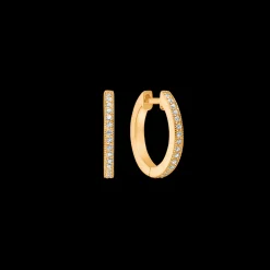 MADS Z 14 KARAT ØRERINGE POETRY HOOP MED BRILLANTER 0,16 CARAT - 1511036