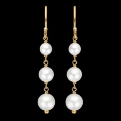 MADS Z 14 KARAT ØRERINGE TREASURE MED KULTURPERLER - 1513020