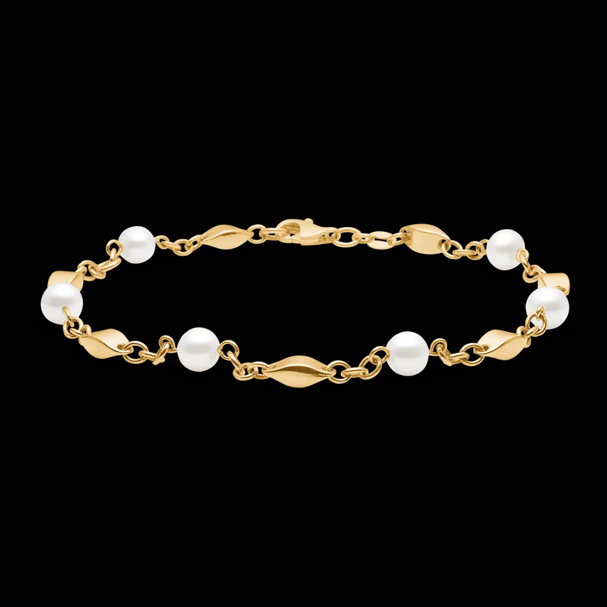 MADS Z ARMBÅND I 8 KARAT GULD MED PERLER - 3353502
