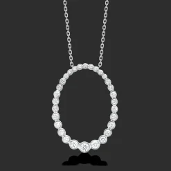 MADS Z AURORA´S KISS HALSKÆDE SØLV MED HVIDE TOPASER - 2126116