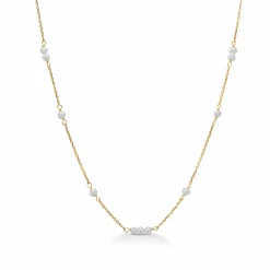 MADS Z BIANCA HALSKÆDE 8 KARAT GULD MED PERLER - 3323183
