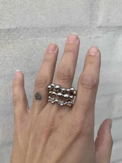 MADS Z BIG BALL SØLV RING - 2140076