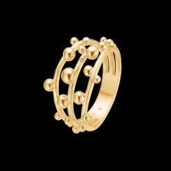 MADS Z BUBBLES 14 KARAT GULD RING MED TRÅD OG SMÅ KUGLER - 1540166
