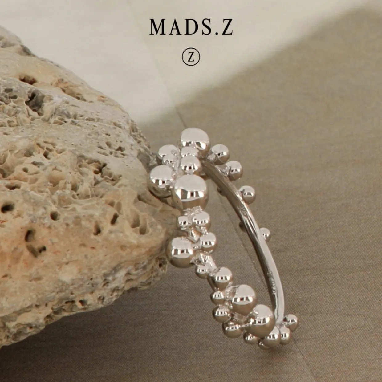 MADS Z BUBBLES RING SØLV - 2140066
