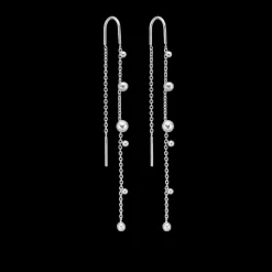 MADS Z BUBBLES SØLV ØRERINGE MED KUGLER PÅ KÆDE - 2100166